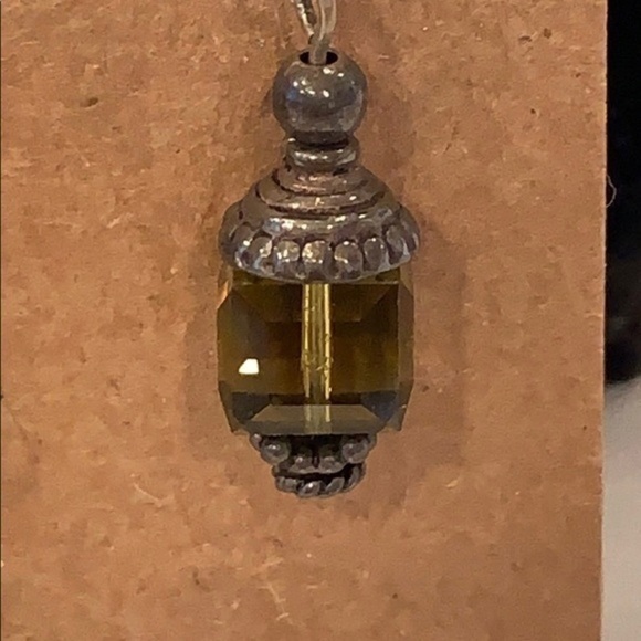 💐5/35 faceted glass crystal drop dangle silver - Picture 2 of 6